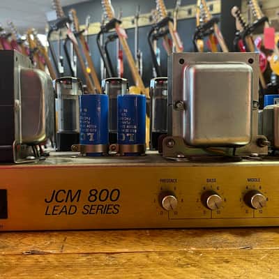 Marshall JCM 800 Lead Series Model 2203 100-Watt Master Volume Head 1986 original Black Tolex image 14