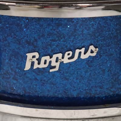 Rogers Holiday Powertone 5x14" Snare Drum Blue Sparkle Vintage 1960's Cleveland image 2