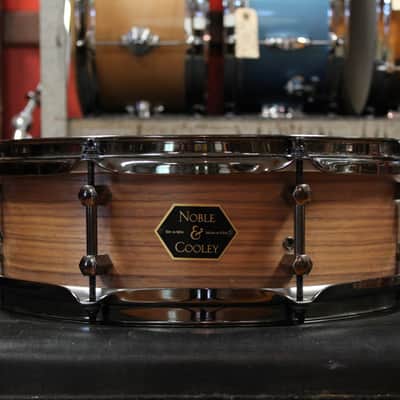 Noble and Cooley 4.75x14 Walnut Ply Snare Drum with Black Chrome Hardware image 1
