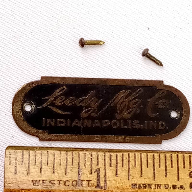 "Leedy Mfg Co Indianapolis Ind"Badge Black/Silver Wood Hoop-Tack Snare/Bass Drum image 1