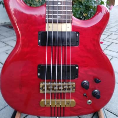 Alembic Spoiler 6-String Bass 1989 rot image 2