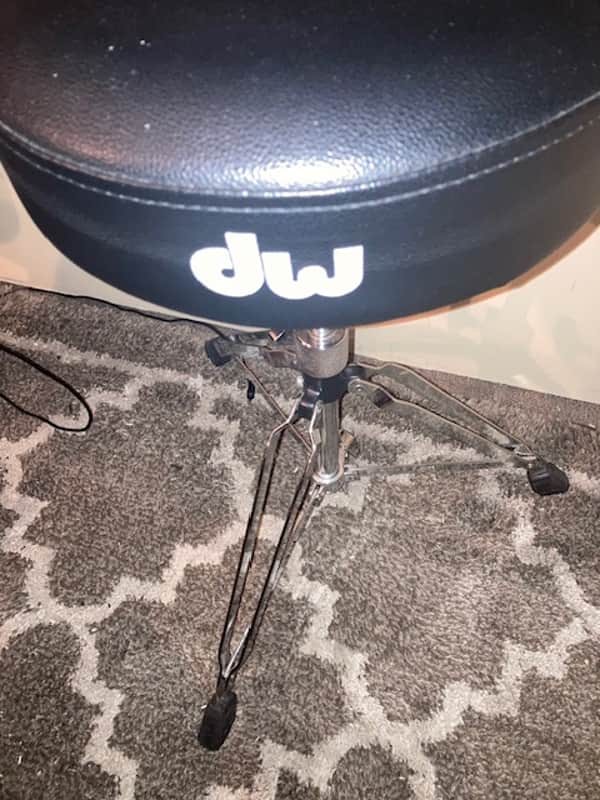 DW DWCP5100 5000 Series Round Drum Throne with Oversized Locking Nut 2010s - Chrome image 1