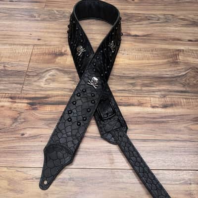 Carlino Steve Lukather #2 black scale leather with black studs 2025 - Black and black image 3
