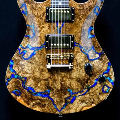 Knaggs Keya - Natural Spalt Maple - Blue Lapis Inlays - Gloss - OHSC - Call for Best Price !!! image 1