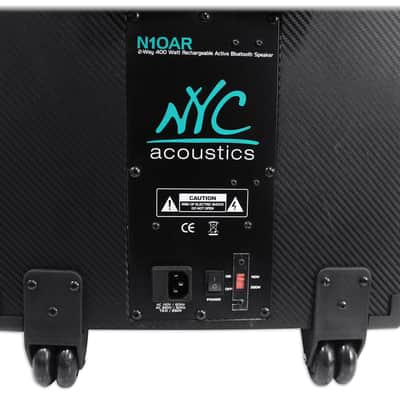 NYC Acoustics N10AR 10" Rechargeable Powered Speaker Bluetooth+Party Lights/Mic image 4