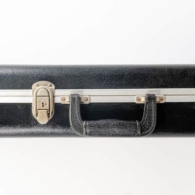 Fender USA Strat / Tele Hard Case – Black Exterior, Black Fur Interior, Vintage image 5