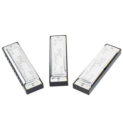 Fender Harmonica Blues Deluxe Mouth Organ 3 Pack With Case Key C-G-A image 3