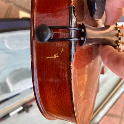Antonius Stradivarius Cremonensis Faciebat Anno 1713 made in Czechoslovakia Violin burst image 9
