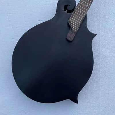 Washburn 8 String Mandolin Project in Black, Solid Spruce Top, Solid Mahogany Body image 11