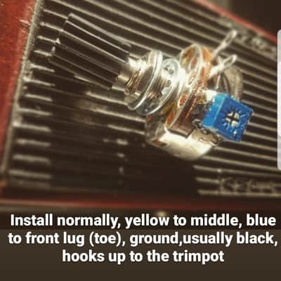 "CREAMY TREBLE MOD" dunlop hotpotz1 wah pot, fits vox,crybaby+ most wahs. image 7