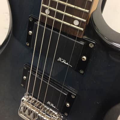 BC Rich Warlock Platinum Series Blue / Black with Widow Head Stock image 4