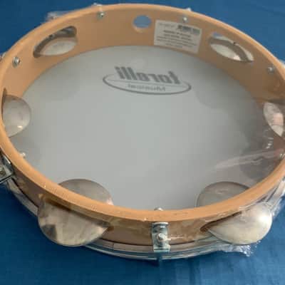 10" Torelli Brazilian Handmade Pandeiro Tambourine Nylon Skin and Wood Color Inject Plastic Body image 3