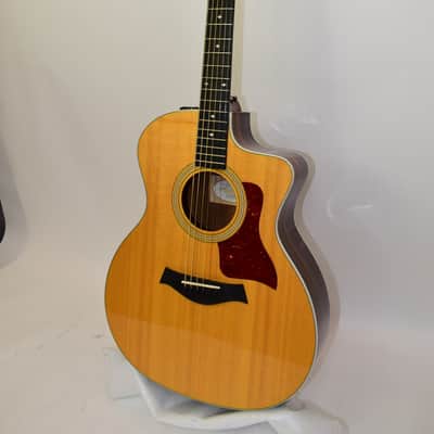 2016 Taylor 214ce DLX Grand Auditorium Acoustic Electric Guitar, Natural w/ Case image 3