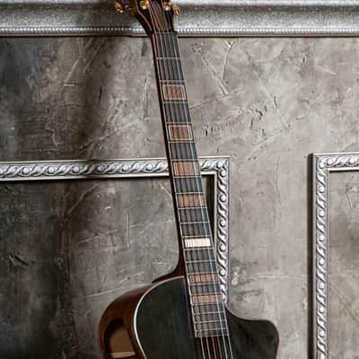 Cort Masterpiece Series Modern Black Acoustic-Electric Guitar - Stunning Trans Black Gloss Finish w/ Case image 23