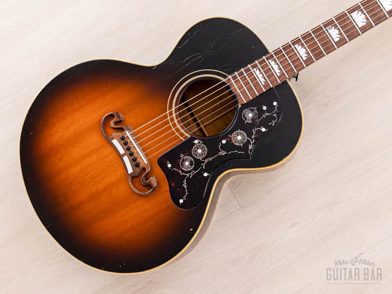 1992 Gibson J-200 Junior Jumbo Acoustic Guitar Vintage Sunburst w/ Case