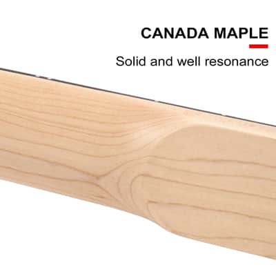 DIY Guitar Kit, 24 Fret Maple Wood Guitar Neck with Rosewood Fingerboard, Mahogany Body image 2