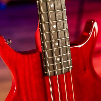 Washburn SB4R Wing Series Scavenger Electric Bass w/Gigbag, Trans Red image 21