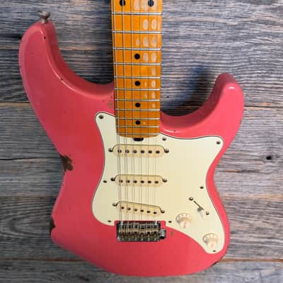 Friedman Vintage S Aged Electric Guitar - Coral (Medium Aging) image 2