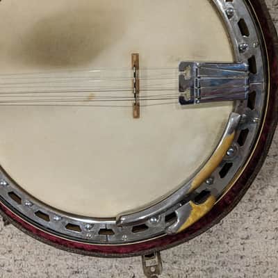 Vega Vox Tenor 4 string Banjo 1930's Gold pearloid image 3