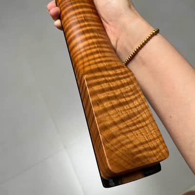 AAAAA Tele Ebony Fretboard Roasted flame Maple Electric Guitar Neck Radius 12inch Round stainless steel 22 frets hole 10mm Radius: 12 inches image 16