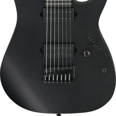 Ibanez Iron Label RGIXL7 7-string Electric Guitar - Black Flat image 1