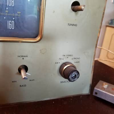 The Fisher Tube Preamp, receiver control amp console D-39 290-T MPX-77 1963 - Gold image 5