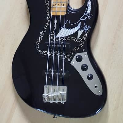 Ibanez 2409B Professional Black Eagle Double Cutaway 4-String Bass with Maple Fretboard 1976- Black image 9