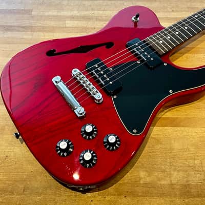 Fender Jim Adkins JA-90 Telecaster Thinline 2009 - Crimson Red Transparent