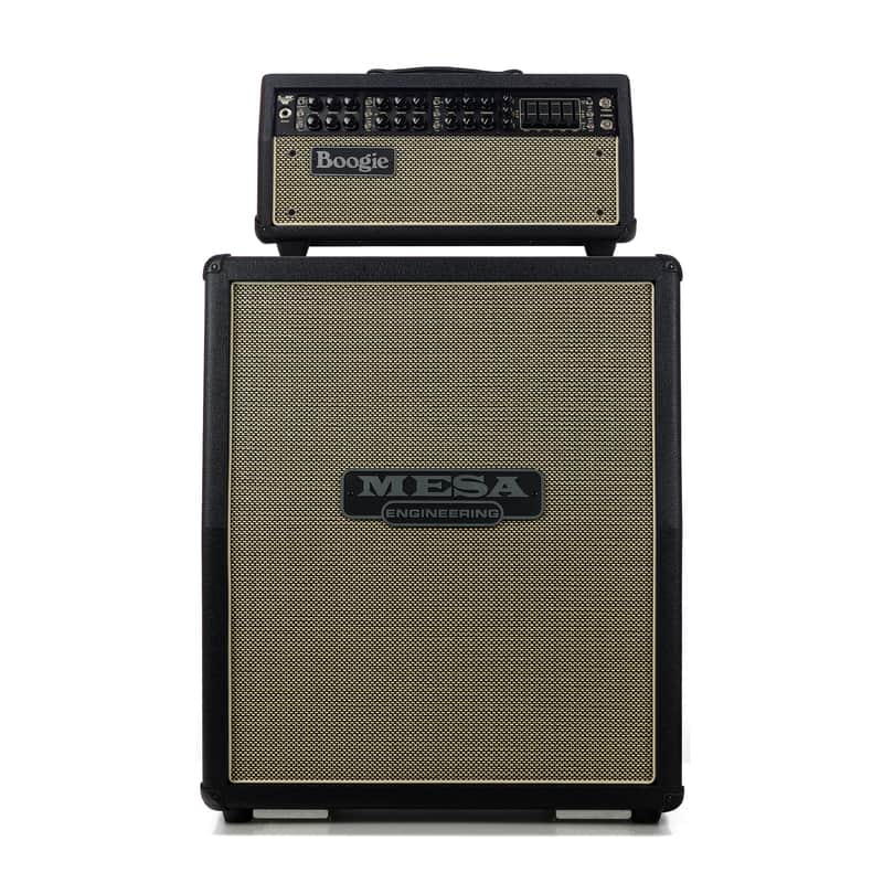 Mesa Boogie Mark VII Head w/ 2x12 Rectifier Vertical Cabinet Custom Rig - Black Bronco w/Cream & Black Grille image 1