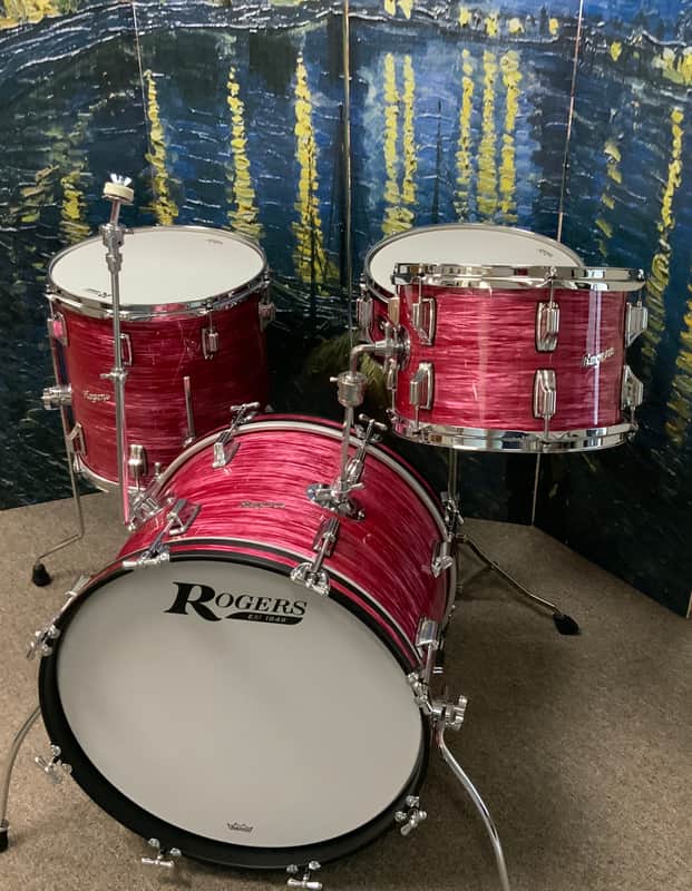 Rogers 12/14/20 Covington red ripple drum set. One of a kind. Vintage build. Video image 1