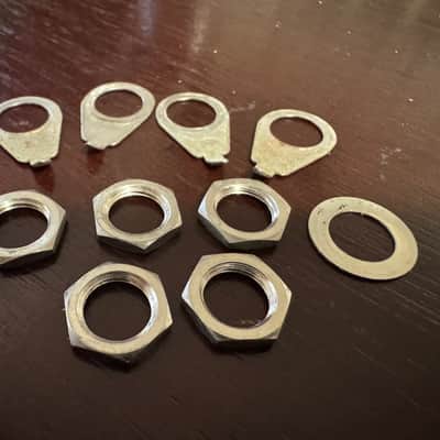 Gibson Vintage 1970’s Volume Tone Jack Pointers Washer Nuts Les Paul ES SG 1971 1972 1973 1974 1970’s image 2