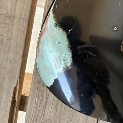 MJT Stratocaster body vintage style SSS - Black nitro over surf green metallic partsCaster project image 6