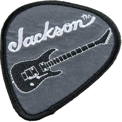 299-5226-002 Jackson Logo Guitar & Pick Set of 2 Embroidered Velvet Patches image 3