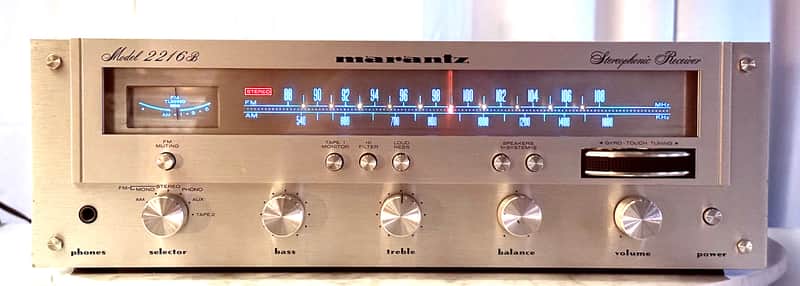πΆβ¨ Marantz 2216B Vintage Stereo Receiver β Serviced/Cleaned, LED Dial, Ultrasonic-Cleaned Knobs, Tested Working image 1
