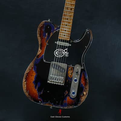 Fender Telecaster Midnight Blue/Sunburst Heavy Aged Relic by East Gloves Customs image 16