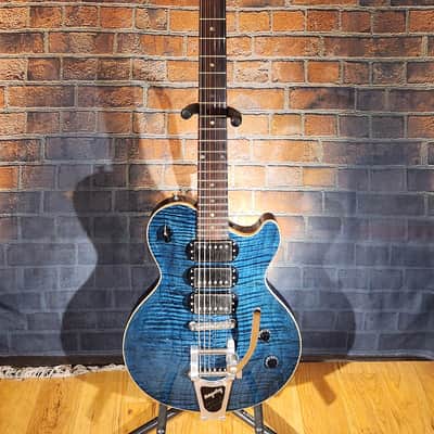 Robin Avalon Custom Flamed Dark Blue w/ OHSC image 2