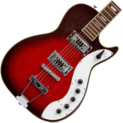 Silvertone Single Cut Bolt-on Duncan Pickups - Red Silver Flake Burst (1423RSFB) image 4
