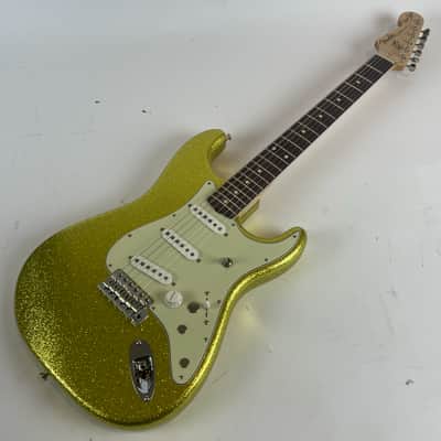 Fender Custom Shop Dick Dale Stratocaster 2021 - Chartreuse Sparkle All Papers, floor sheet, and  Fender Custom Shop Case.. image 2