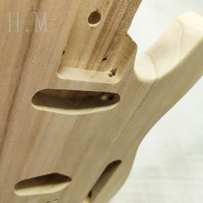Unfinished Paulownia Wood Guitar Tele Style Body, String Through Bridge image 14