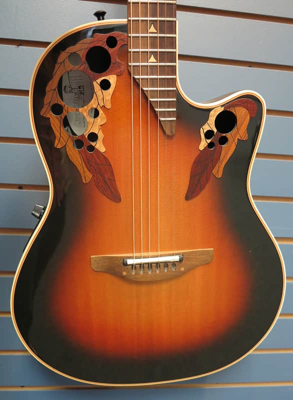 Ovation 1868 Elite Acoustic Electric Guitar with Hardshell Case, Super Shallow Bowl image 1