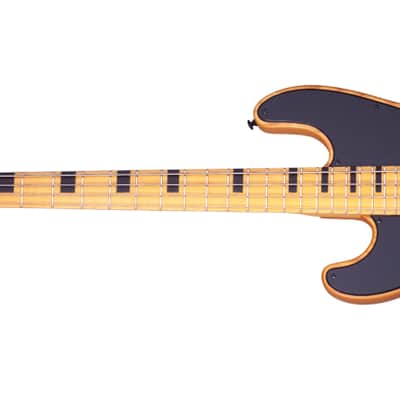 Schecter Model-T Session Left-Handed Electric Bass - Aged Natural Satin (2849) image 2