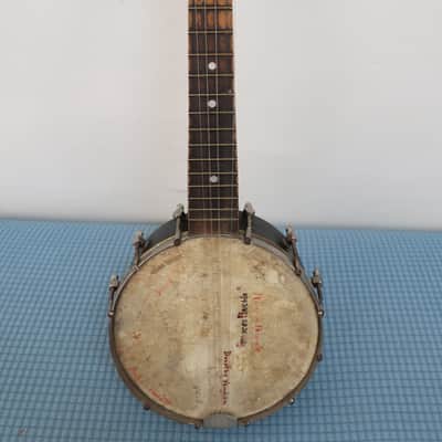 Vintage Antique 1930s Ukulele Uke Banjolele Banjo Mandolin Frying Pan Shaped Shaped Relic Slingerland Missing Bridge Project image 2