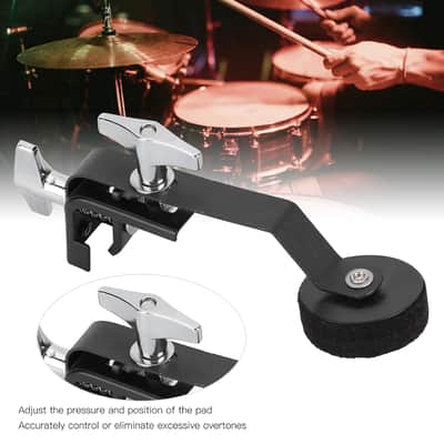 Drum Mute Snare Drum Damper External Clamp On Silencer With Felt Pad For Tone Control Practice Sound Reduction Drum Kit Accessories(Black) image 6