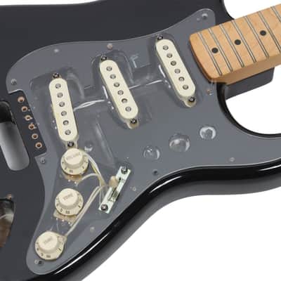 Fender Vintage Noiseless Loaded Strat Pickguard Clear 1-Ply / Aged White Pickups image 1