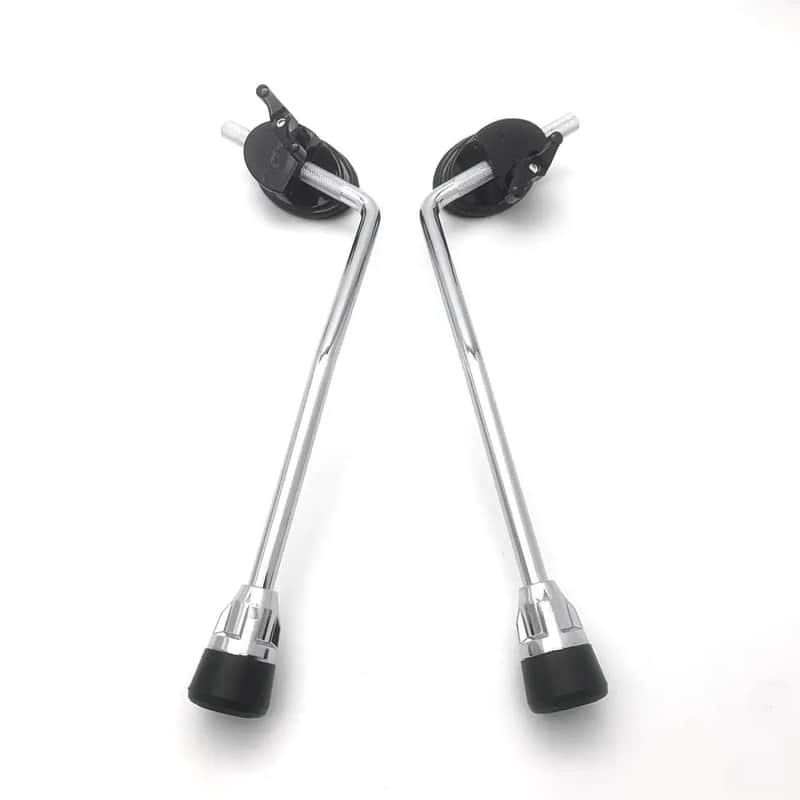 Crush Vintage-Style Bass Drum Spur Set, Chrome w/Brackets image 1