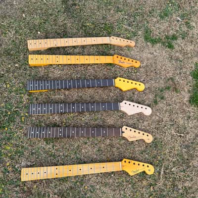 Lot of 6 Guitar Necks – Strat/Tele Style (Maple & Rosewood) – Project/Parts – $600 image 1