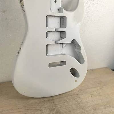 Poplar Wood White Strat Guitar Body image 3