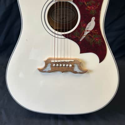 Epiphone LTD ED Dove Pro White Acoustic/Electric Guitar image 2