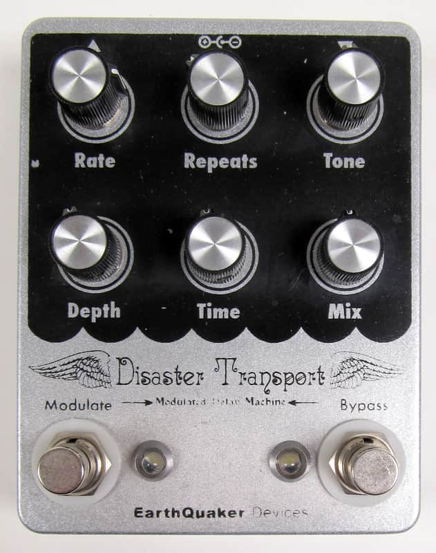 Used EarthQuaker Devices Disaster Transport Modulated Delay Machine Silver / Black Print VGC image 1