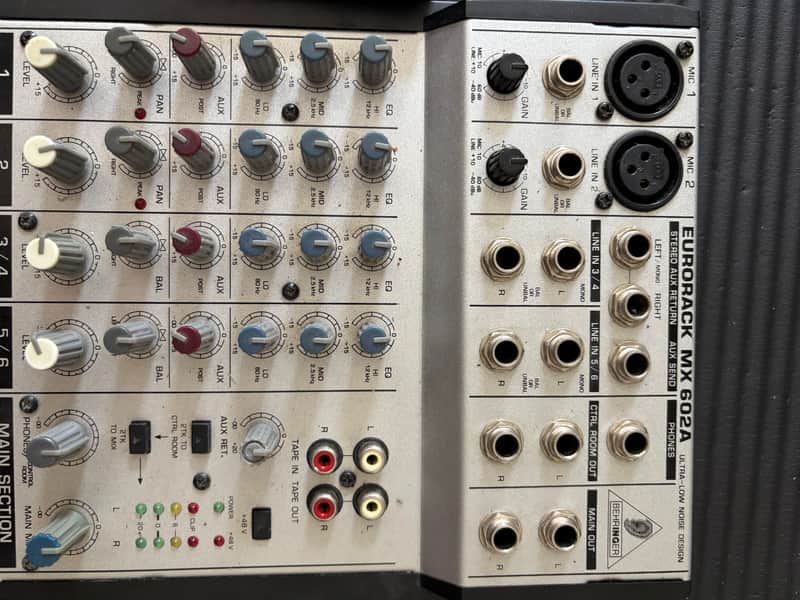 Behringer Eurorack MX602A 6-Input Mixer 2000s - Silver image 1
